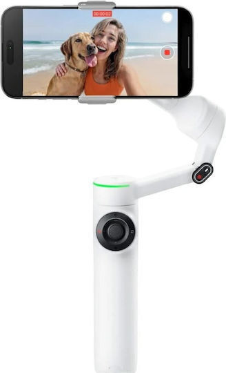 Insta360 Flow 2 Tracker Bundle Phone Gimbal with 3 Axis Stabilization and 10 Operating Hours White