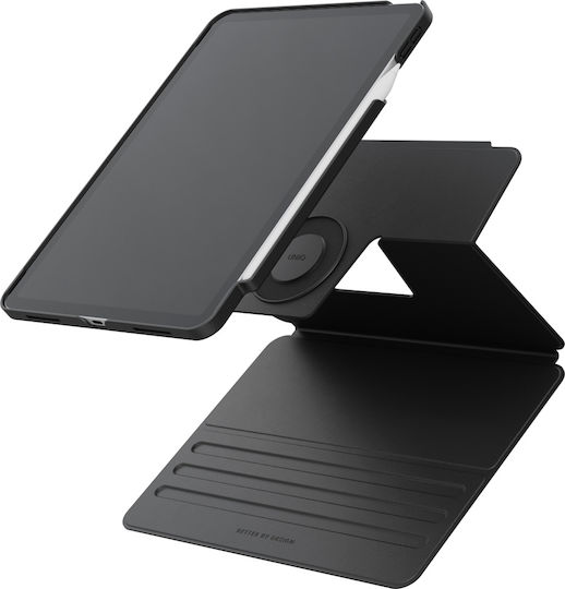 Uniq Rovus Snapmount Magnetic 360 Klappdeckel Drehbar Robust Schware (iPad Air 13" M2/M3 (2024/2025))