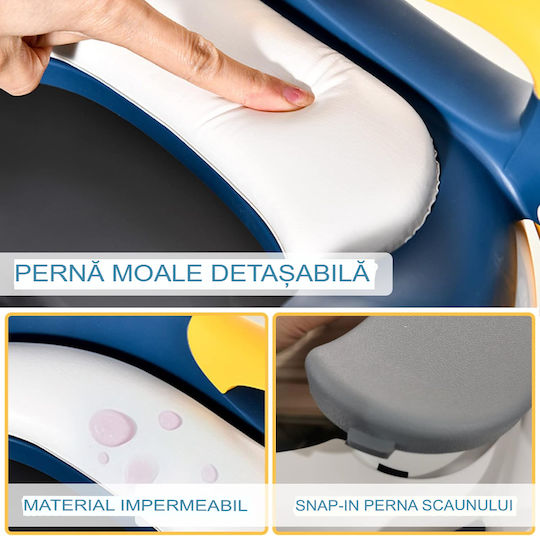 Scaun de Toaletă pentru Copii cu Suprafață Dură, Mânere și Scară Multicolor