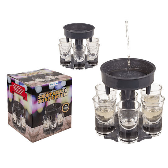 Shot Glass Dispenser 6 Glasses