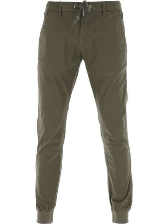 Reflex Rib Pant Παντελόνι σε Slim Εφαρμογή Olive