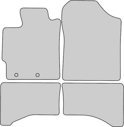 Me Premium Σετ Μπροστινά και Πίσω Πατάκια 4τμχ για Toyota Yaris 2012 Μαύρα