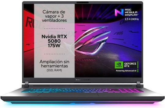 Asus ROG Strix G18 G815LW-S9046 18" QHD+ (Ultra 9-275HX/32GB/1TB SSD/GeForce RTX 5080/No OS) (Tastatură US)