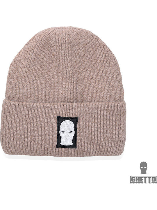 Beanie Unisex Beanie Knitted in Beige color