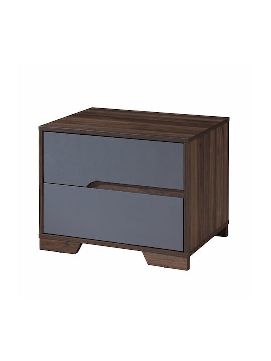 Nachttisch Grooves Braun 60x45x47cm