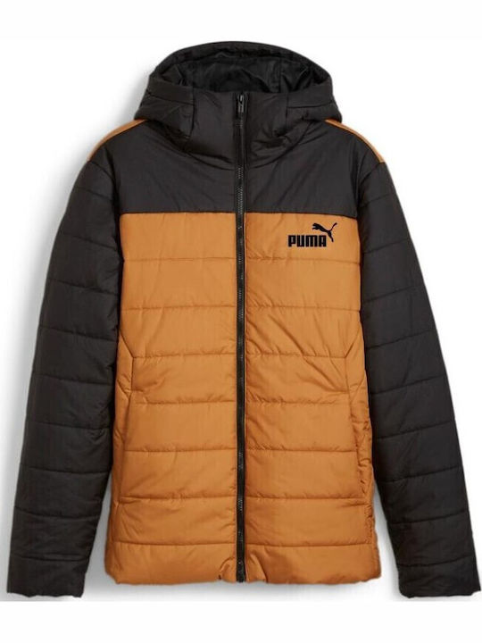 Essentials Μπουφάν Puffer Αδιάβροχο και Αντιανεμικό Πορτοκαλί