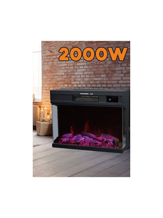 Hausberg Επιδαπέδιο Ηλεκτρικό Τζάκι 2000W Μαύρο