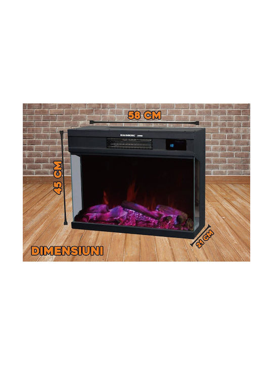 Hausberg Επιδαπέδιο Ηλεκτρικό Τζάκι 2000W Μαύρο