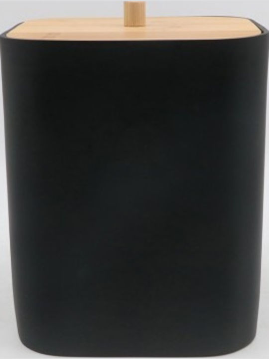 Inter Ceramic Bamboo Bathroom Basket Black