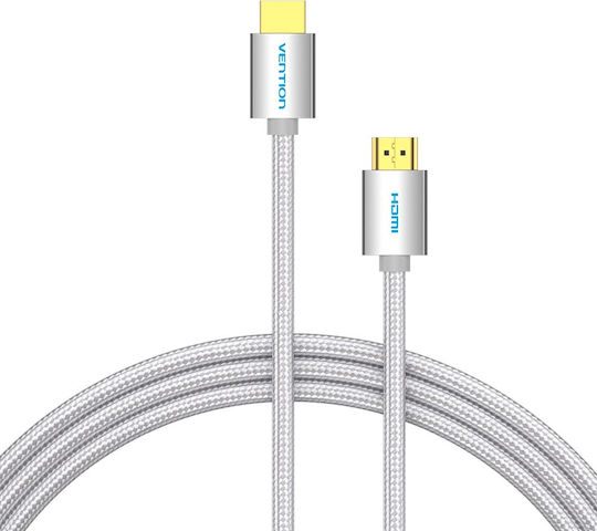 Vention Hdmi Cable 2.0 4k60hz Braided 2.0m Silver Aabih