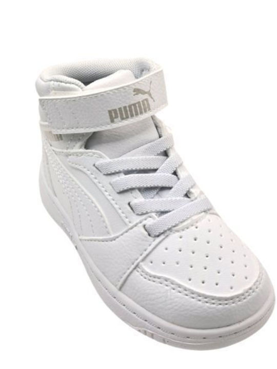 REBOUND V6 Kids Sneakers High with Scratch White