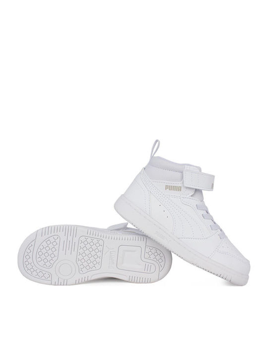 REBOUND V6 Kids Sneakers High with Scratch White
