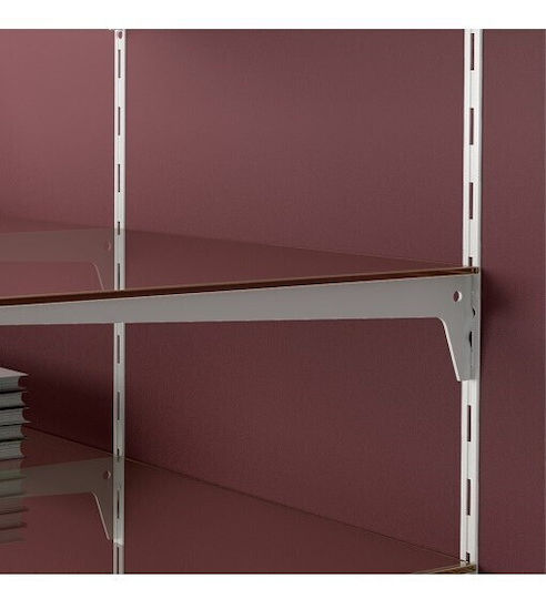 Emuca Rack Pillar with Single Support Hole White