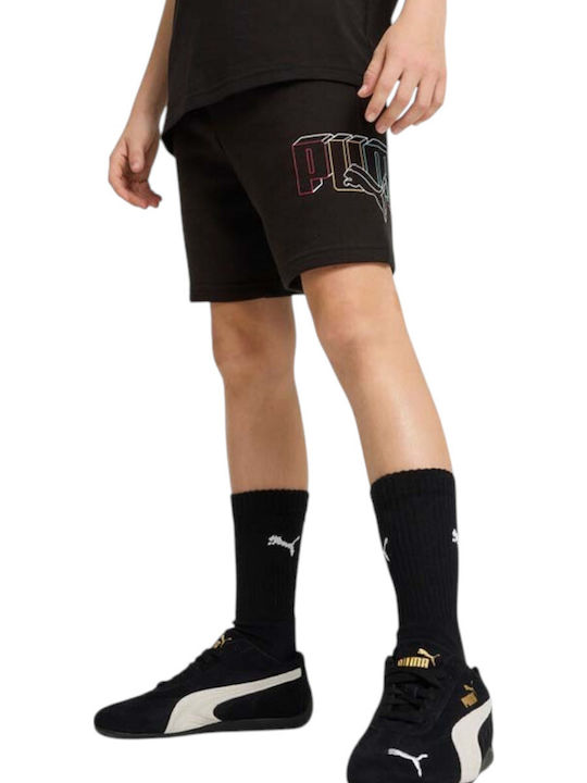 Sportliche Kinder-Shorts/Bermudas Essentials Schwarz