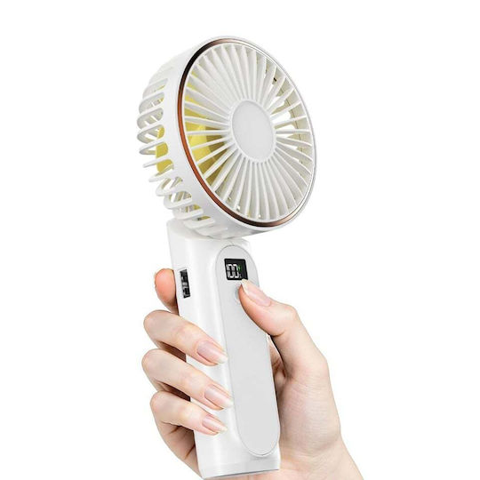 Ventilator Portabil Display Led 6 Viteze Usb-c 5000mah Compact Eficient Alb