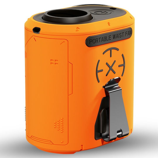 Ventilator Portabil De Talie Z14 5 Niveluri De Viteză Motor Fără Perii 6000mah Ecran Led Design Compact Portocaliu