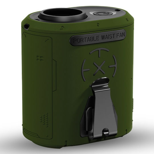Ventilator Portabil De Talie Z14 5 Niveluri De Viteză Motor Fără Perii 6000mah Ecran Led Design Compact Verde