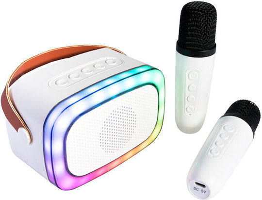 Ηχείο Karaoke με Ασύρματα Μικρόφωνα και Εφέ Φωτισμού KARAKID20 Πολύχρωμο