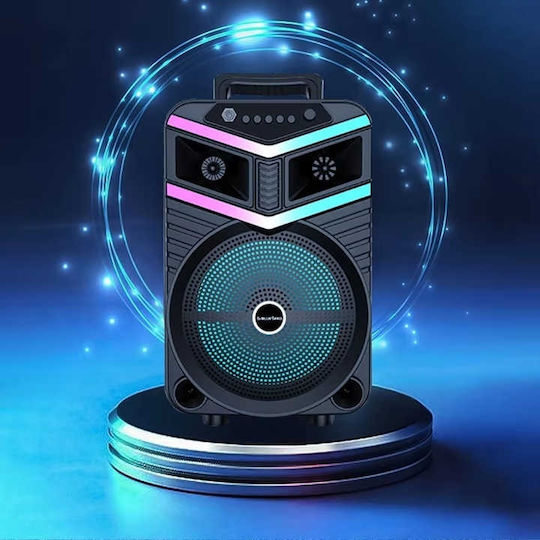 Ηχείο Karaoke με Ασύρματο Μικρόφωνο και Εφέ Φωτισμού Μαύρο