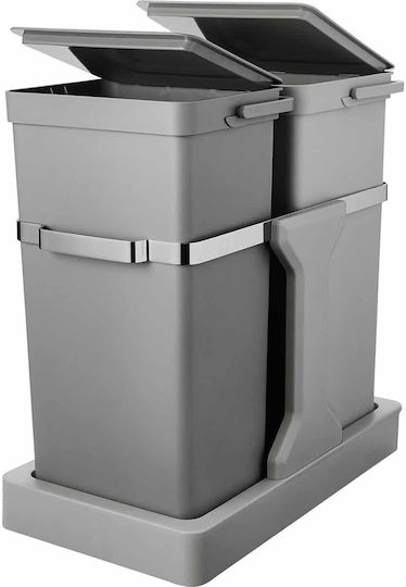Eko Waste Bin Waste made of Stainless Steel Gray 35lt 1pcs