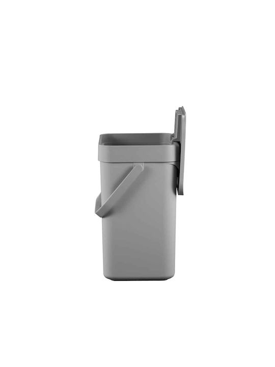 Eko Coș de Gunoi Plastic pentru Dulap Gri 5lt 1buc