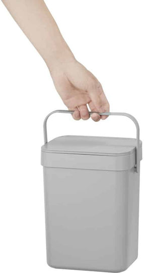 Eko Eko Puro II Waste Bin for Cabinet Plastic with Oscillating Lid Grey 7L