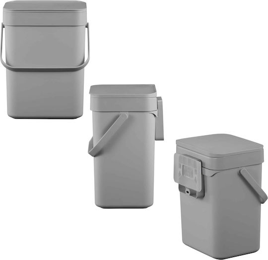 Eko Eko Puro II Waste Bin for Cabinet Plastic with Oscillating Lid Grey 7L