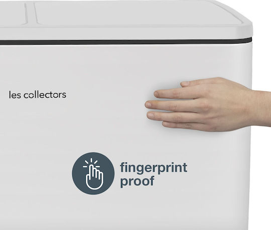 Les Collectors Waste Bin Waste made of Stainless Steel with Pedal White 30lt 1pcs