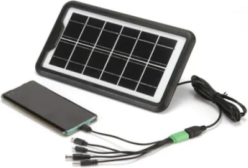 Panou Solar Portabil Foxmag24 3W Putere Dimensiune Compactă Rezistent la Apă Cablu USB Încărcare Smartphone Negru