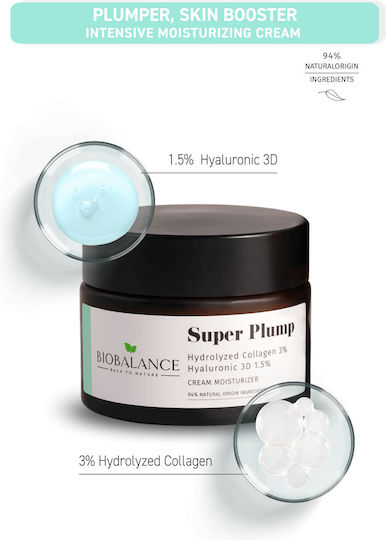 Alpaya Dermaceuticals Super Plump 3% Colagen Hidrolizat + 3D Acid Hialuronic 1.5% Rich Cremă de Fata Hidratare & Anti-îmbătrânire cu Acid Hialuronic & Colagen 50ml