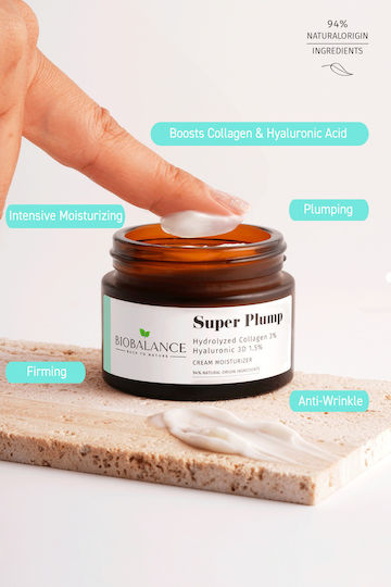 Alpaya Dermaceuticals Super Plump 3% Colagen Hidrolizat + 3D Acid Hialuronic 1.5% Rich Cremă de Fata Hidratare & Anti-îmbătrânire cu Acid Hialuronic & Colagen 50ml