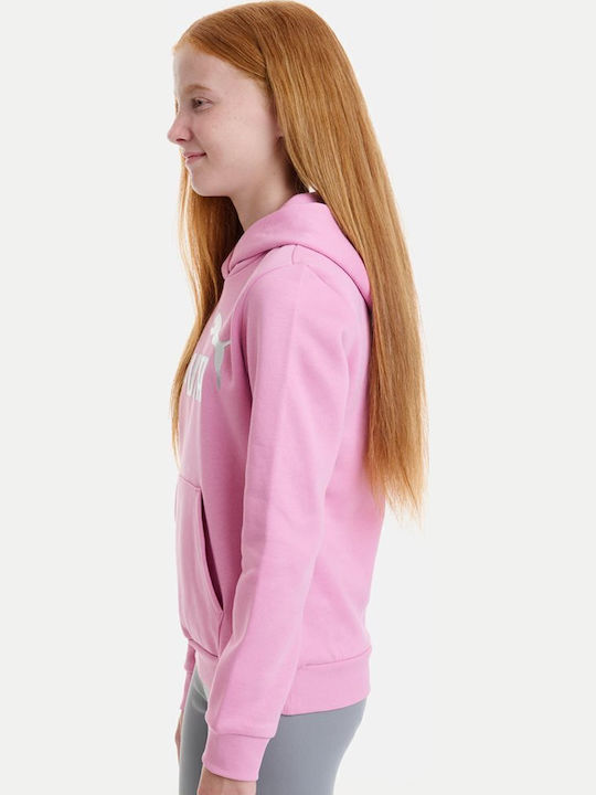 Hanorac Copii cu Glugă și Buzunare Pink Ess+
