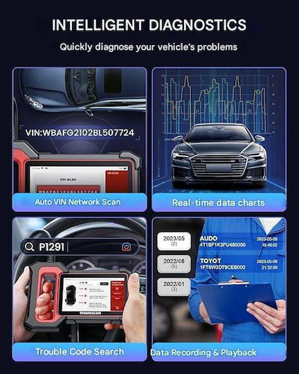 Tester Diagnostic Auto Interfață Obd2 Autovin 5 Funcții Service Sas Ulei Epb Tpms Ets 7 Sisteme Diagnosticare Abs Ecm Tcm Srs Bcm Ac Ic Citire Ștergere Erori Multimarcă