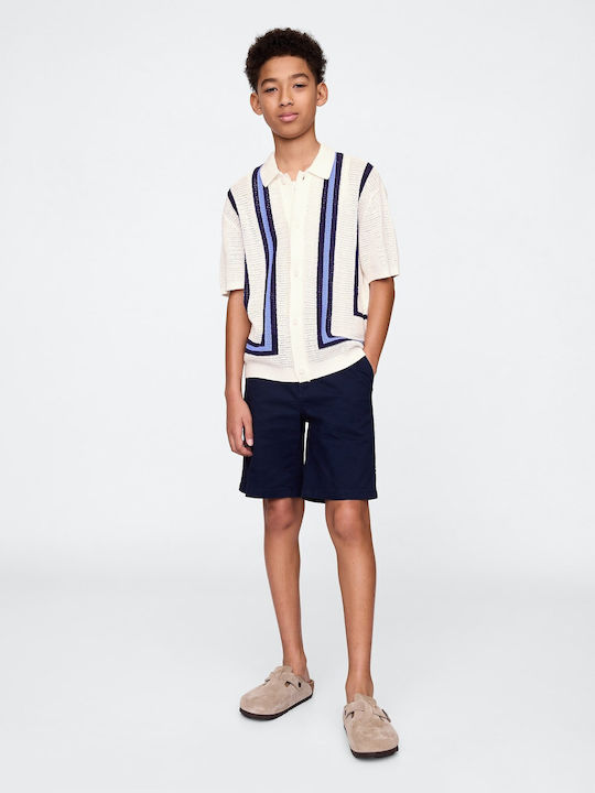 Kids Striped Shirt Long Sleeve Off White