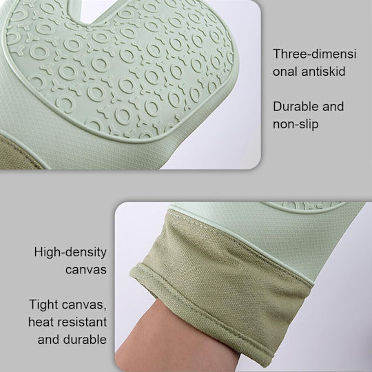 Oven Mitt Silicone Pink 1pcs