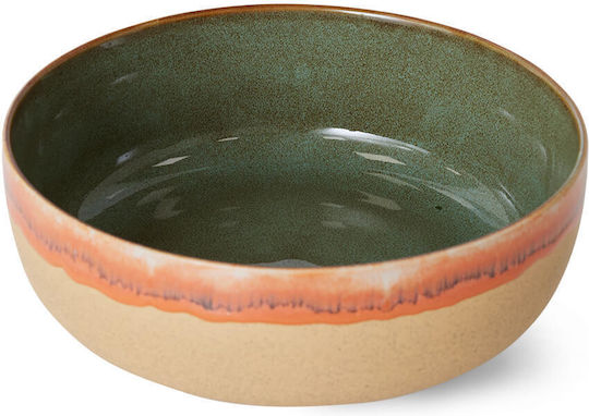 HK Living Ceramic Salad Bowl Brown 25x25x9cm