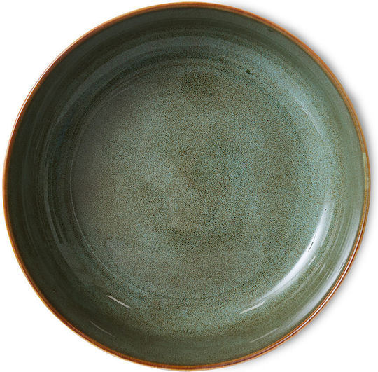 HK Living Ceramic Salad Bowl Brown 25x25x9cm
