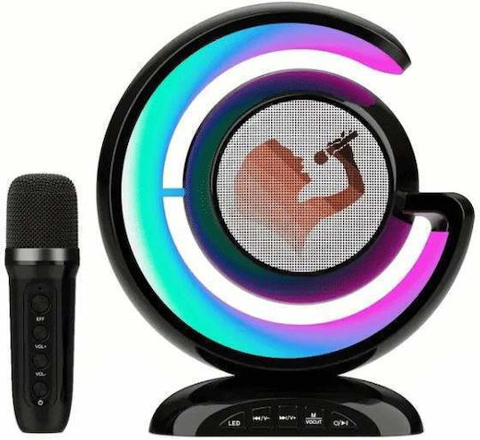 Ηχείο Karaoke με Ασύρματο Μικρόφωνο και Εφέ Φωτισμού Πολύχρωμο