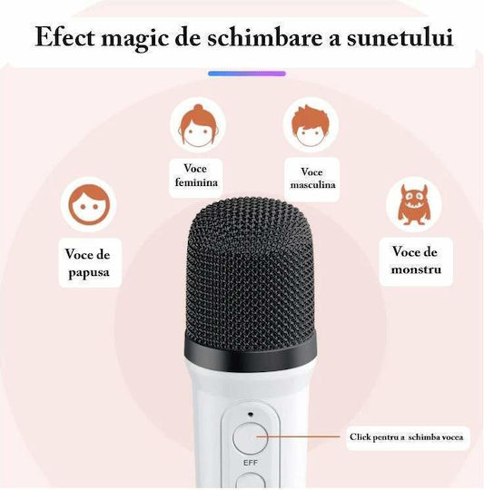 Ηχείο Karaoke με Ασύρματο Μικρόφωνο και Εφέ Φωτισμού Πολύχρωμο