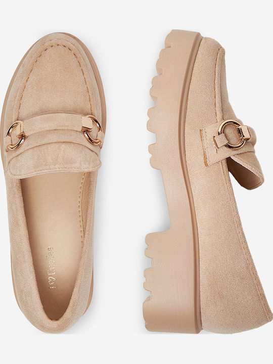 Дамски Loafers в Бежов Цвят
