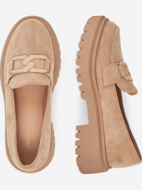 Damen Loafers in Beige Farbe