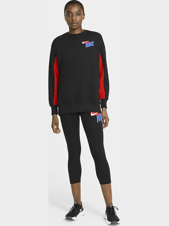 Dri-Fit One Running Γυναικείο Capri Κολάν Μαύρο