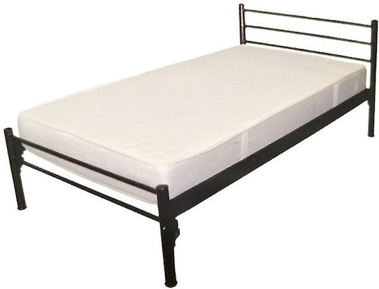 Ίσιο Κρεβάτι Ημίδιπλο για Στρώμα 110x190cm Καφέ