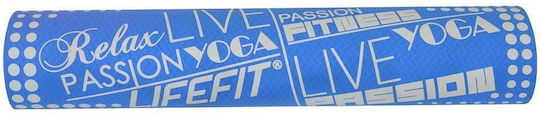 Lifefit Στρώμα Γυμναστικής Yoga Μπλε (183x61x0.4cm)