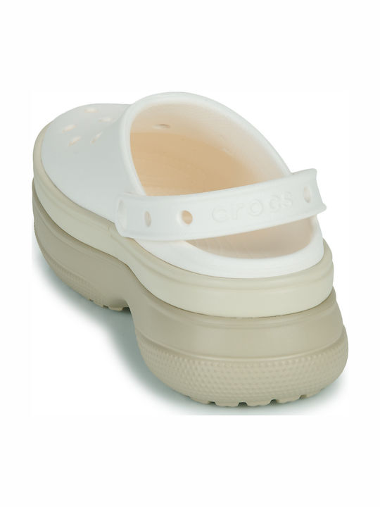 Crocs Classic Stacked Women's Clogs White