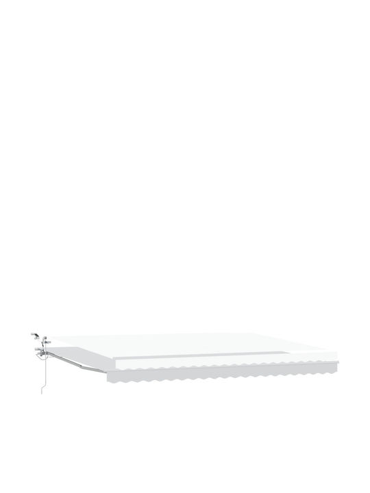 vidaXL Τέντα Βεράντας με Led Λευκή 5x3m