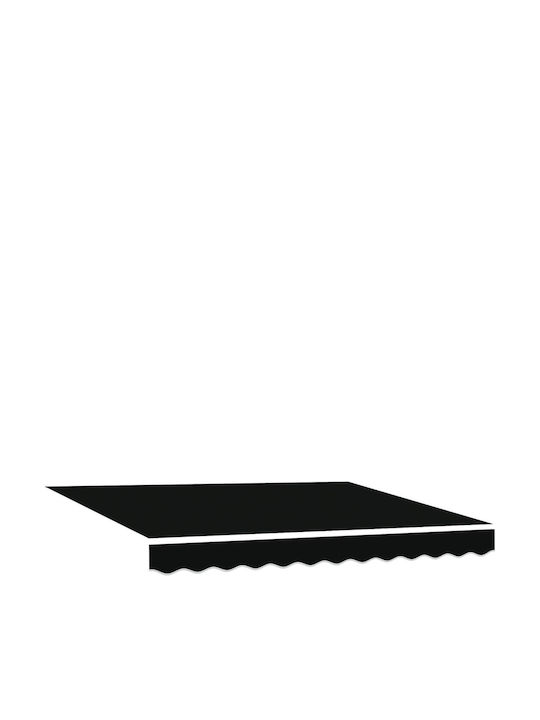 vidaXL Τέντα Βεράντας με Led Μαύρη 3x2.5m