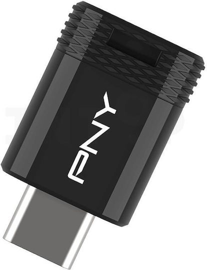 PNY 64GB USB 2.0 Stick with connection USB-C Black