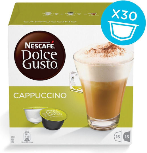 Nescafe Κάψουλες Cappuccino Cappuccino Dolce Gusto Συμβατές με Μηχανή Dolce Gusto 30caps
