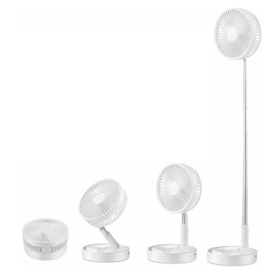 Ventilator Portabil Reglabil Încărcare USB 4 Viteze Înălțime Reglabilă 9,5cm-102cm Metal Plastic Ultra Silențios Alb
